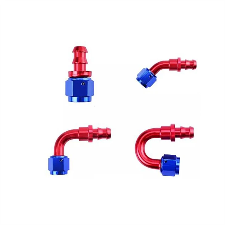 تدفق كامل 45 درجة خرطوم Ptfe ينتهي